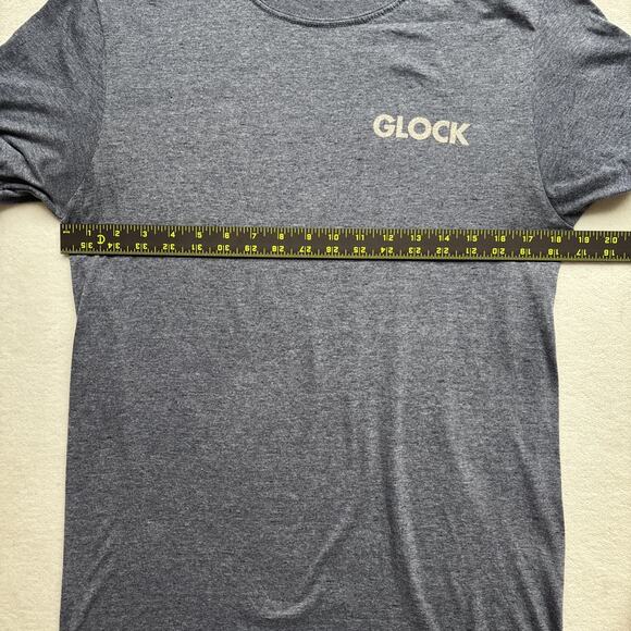 Glock Perfection Licensed Men Medium Tshirt Logo American Flag Heather Gray - Picture 9 of 16